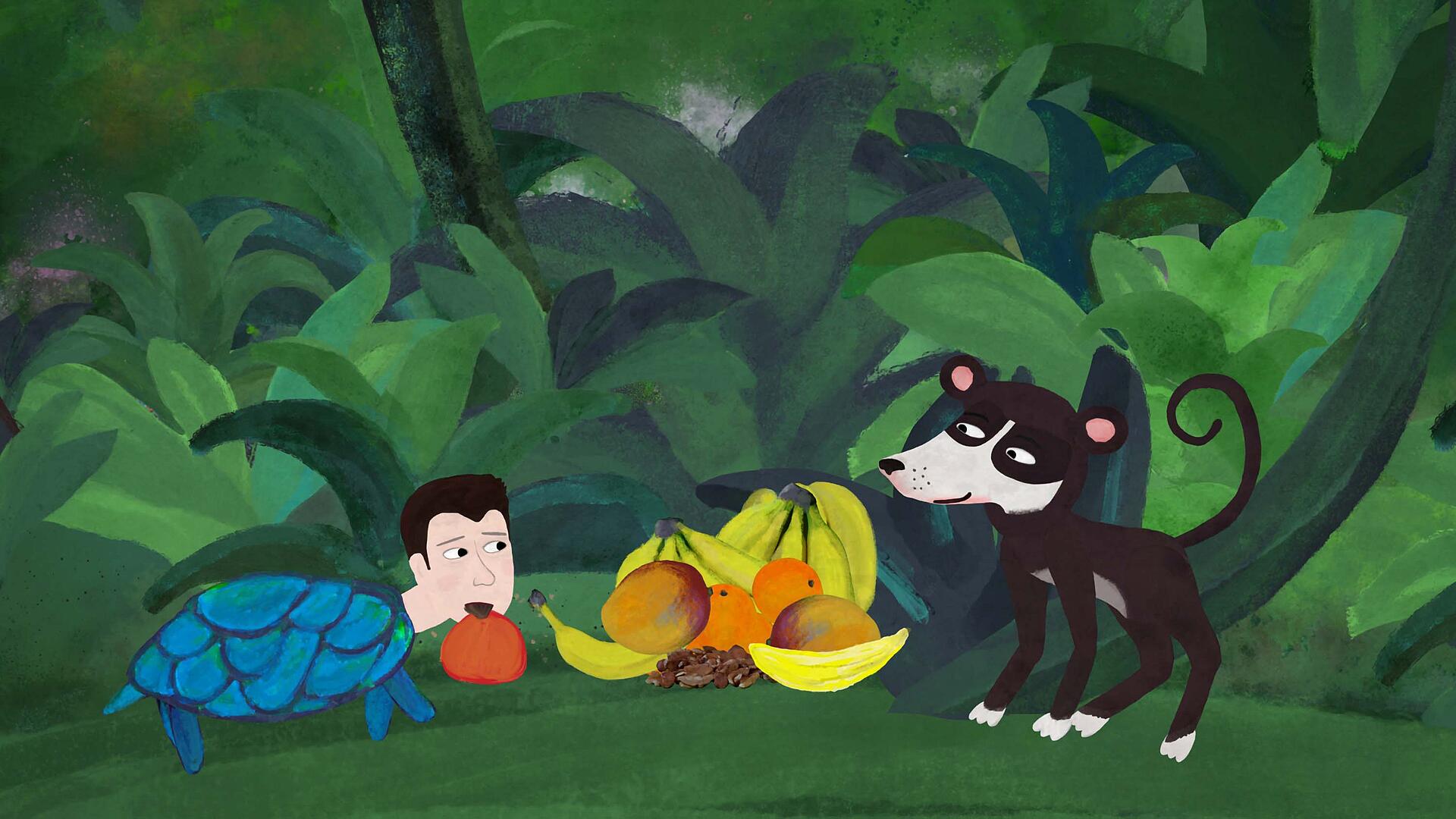 Min lille hund Mester - Aben og skildpadden