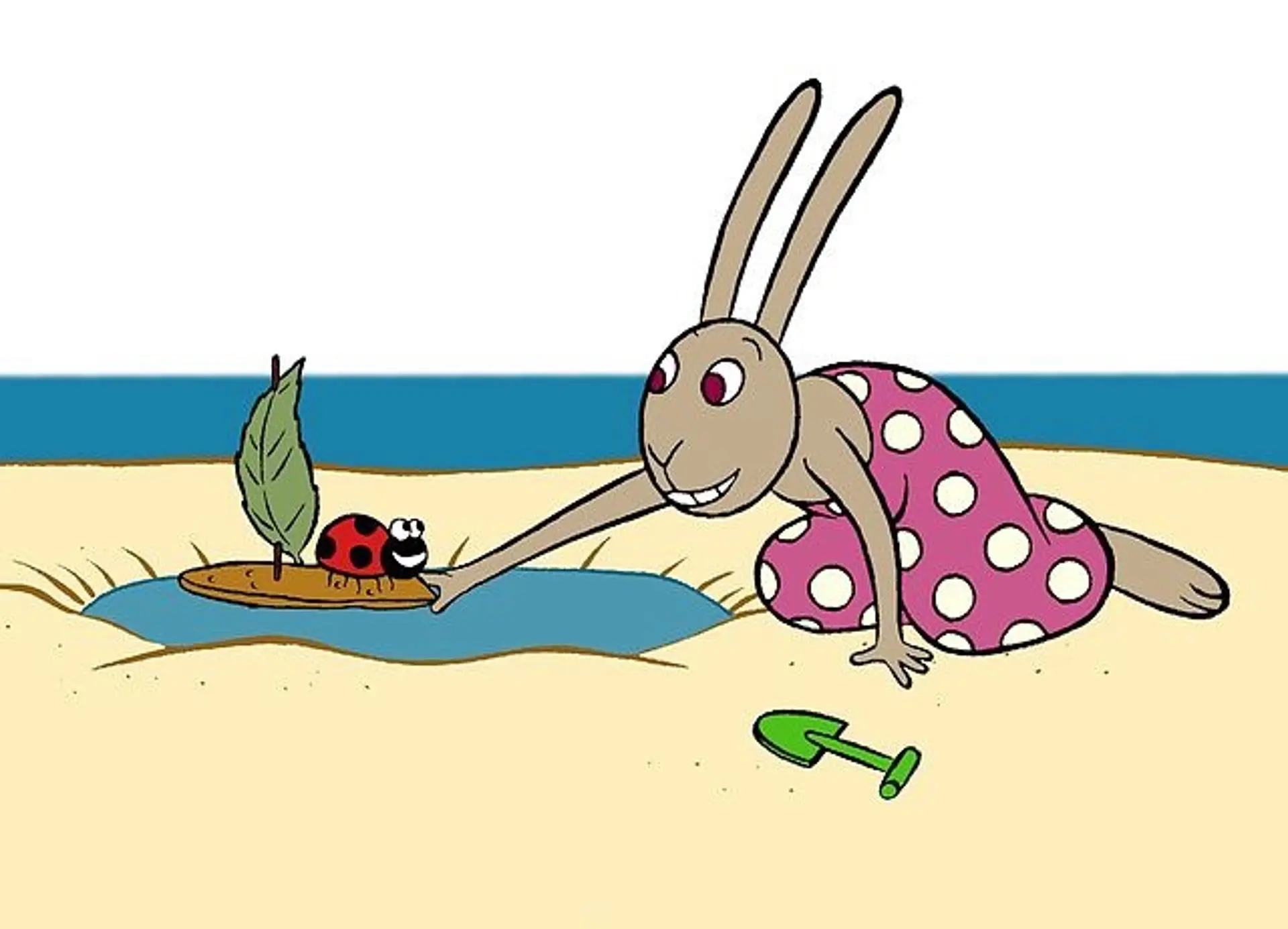 Karla Kanin på stranden