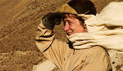 Smiling in a war zone