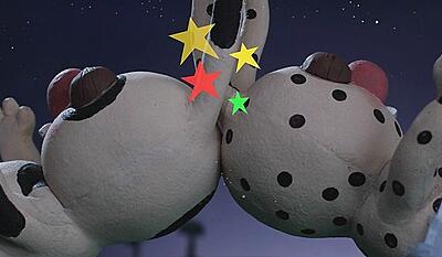 Prik og Plet kigger på stjerner