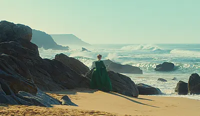 Portræt af en kvinde i flammer