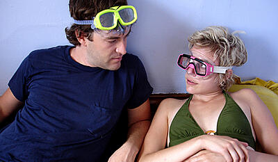 Hannah takes the stairs