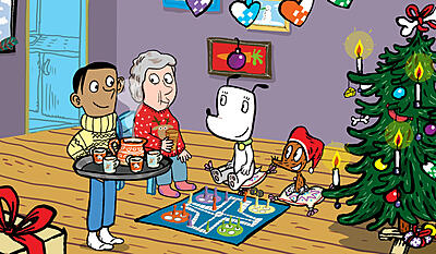 Hunden Ib inviterer Esther N