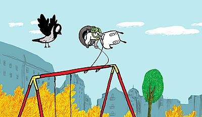 Hunden Ib - Ib gynger højt