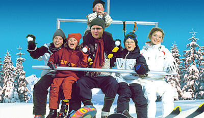 Min søsters børn i sneen