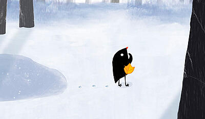 Den lille fugl og bladet