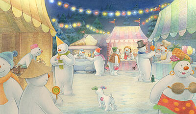 Snemanden og snehunden