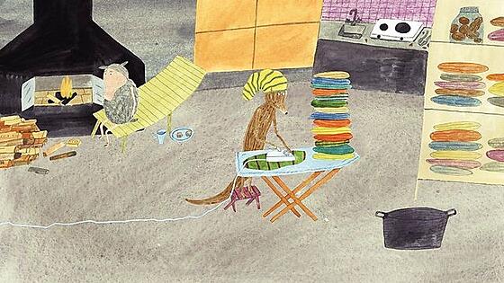 layout image (to proper size of the container)